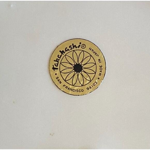 Vintage Takahashi Ceramic Porcelain Trinket Box Heart Shaped Butterflies Flowers - Picture 4 of 7